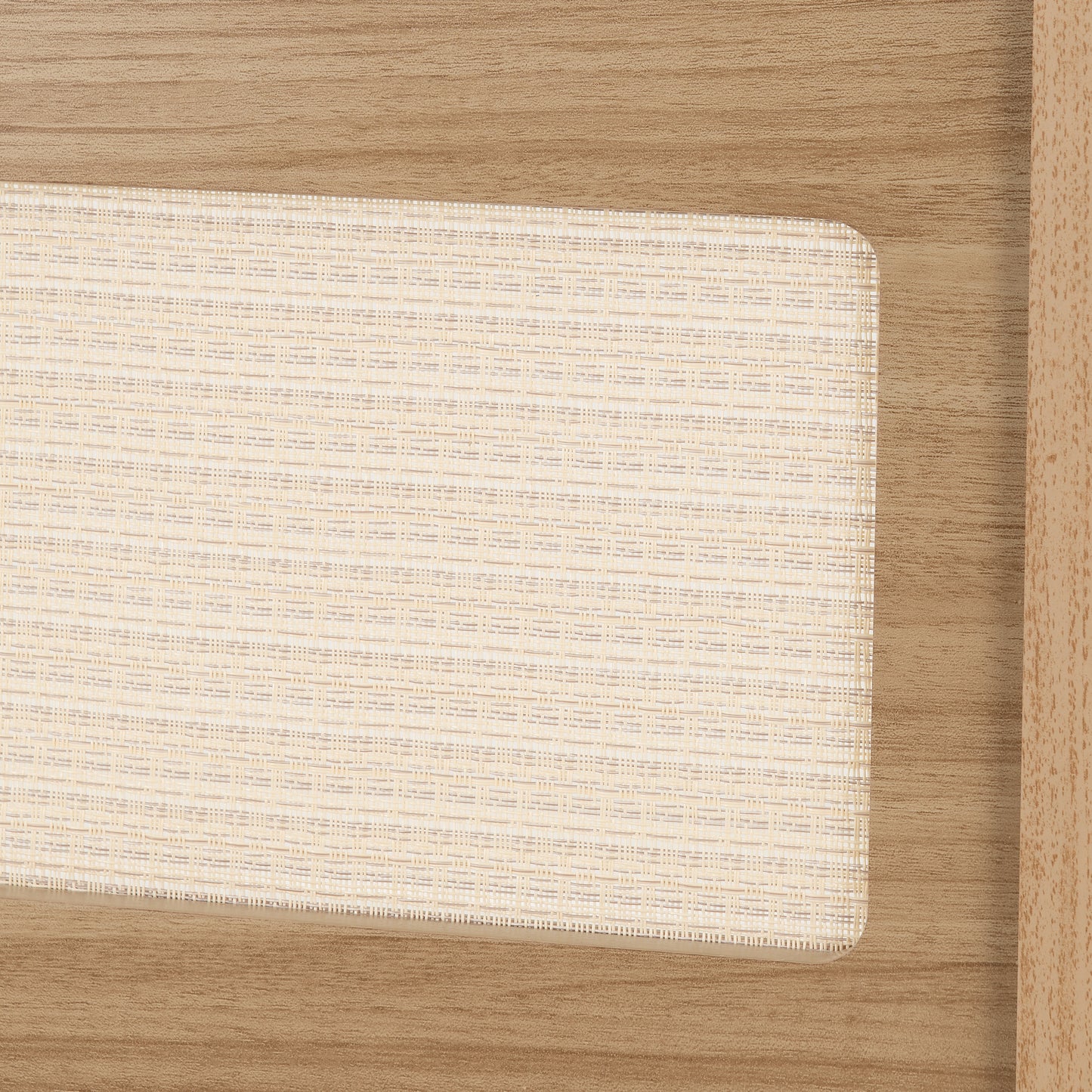 SANTANA 1+4 DINING SET - LIGHT OAK/RATTAN EFFECT