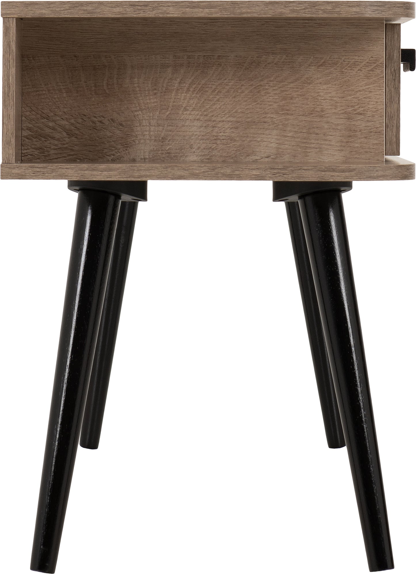 SAXTON 2 DRAWER TV UNIT - MID OAK EFFECT/GREY