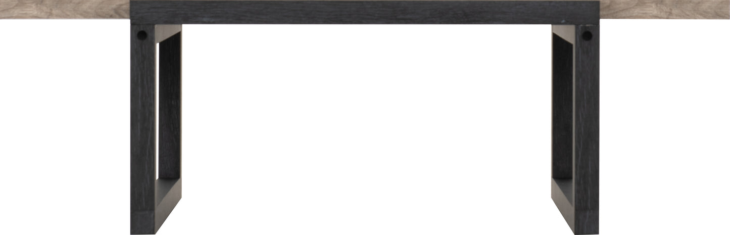 SELMA COFFEE TABLE - MEDIUM OAK/BLACK OAK EFFECT