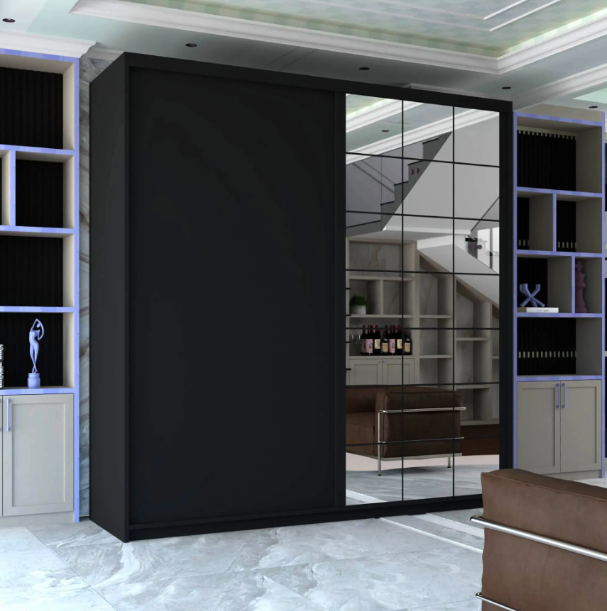 Collin Sliding Wardrobe - Black