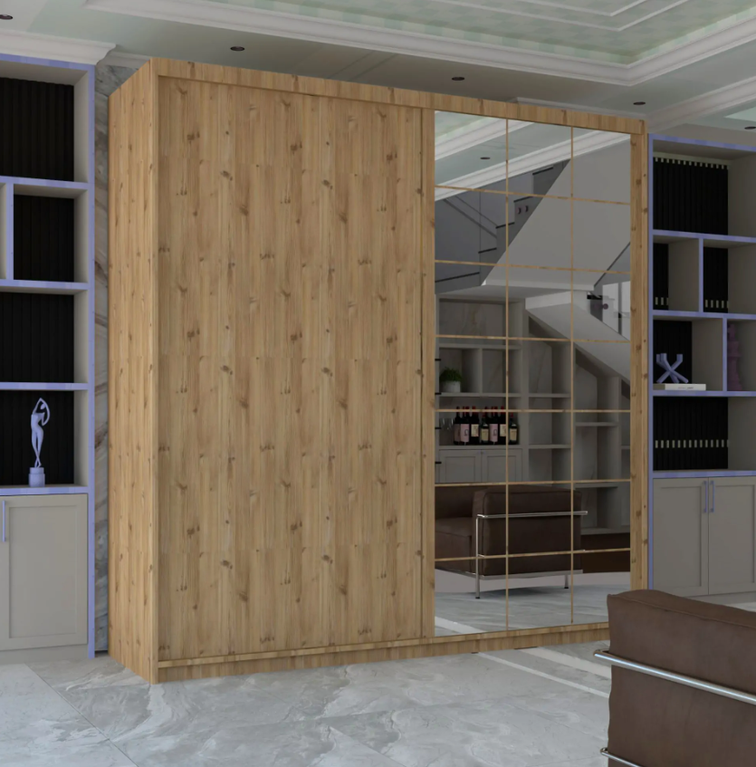Collin Sliding Wardrobe - Oak