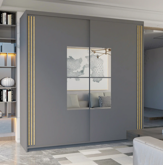 Jamajka Sliding Wardrobe - Grey