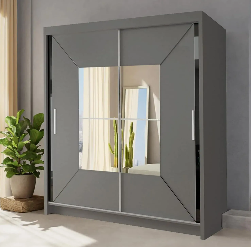 Nicole Sliding Wardrobe - Black
