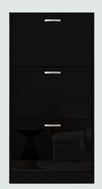 Gloss 3 Drawer Shoe Rack