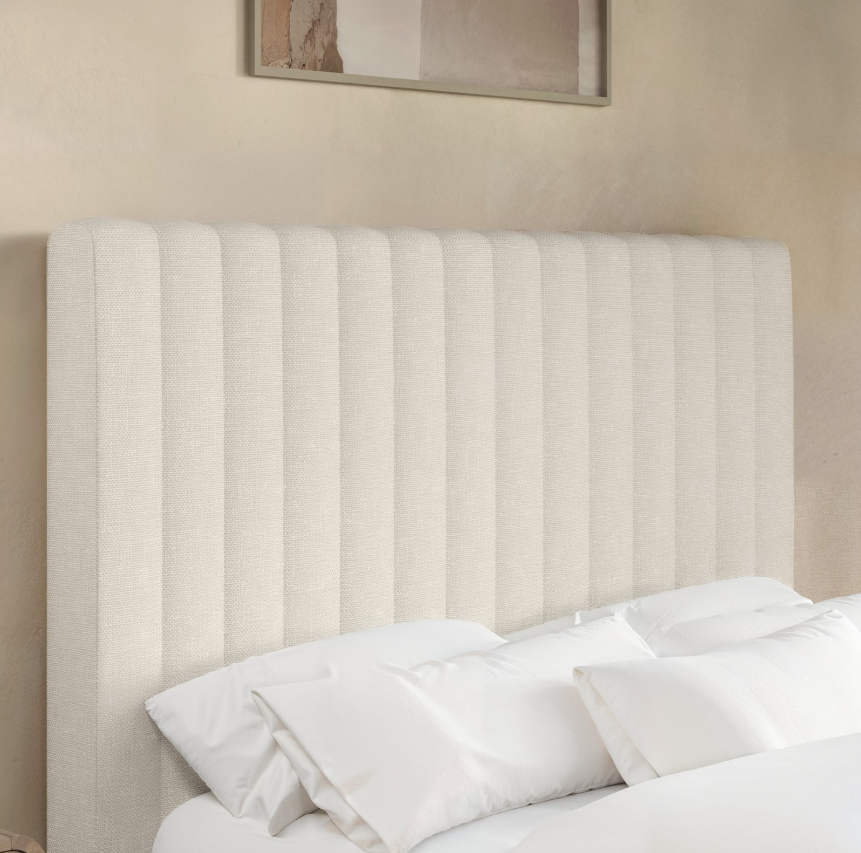 Cream Khloe Velvet Side-Lift Ottoman Bed