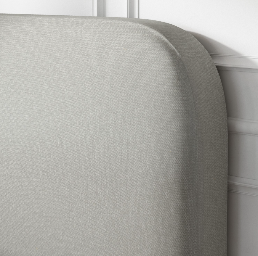 Grey Upholstered Ottoman Bed Frame - Zara
