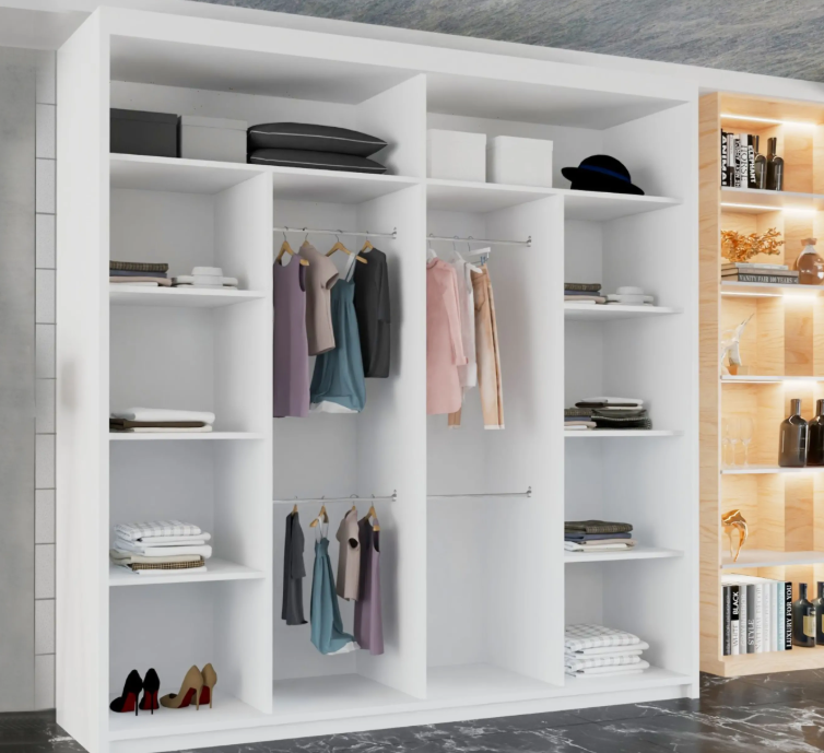 Lyllie Sliding Wardrobe White