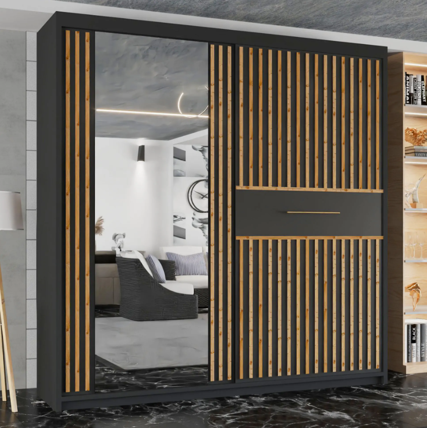 Lyllie Sliding Wardrobe Black