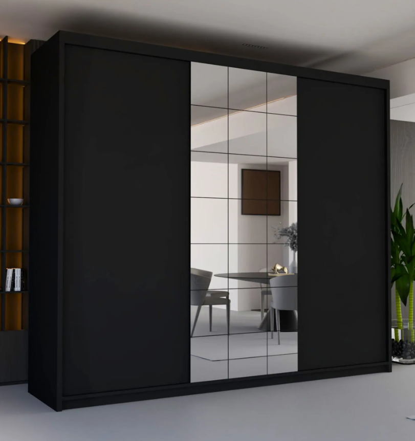 Collin Sliding Wardrobe - Black