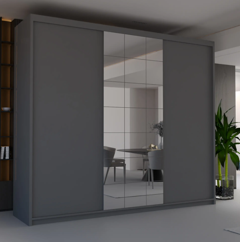 Collin Sliding Wardrobe - Grey