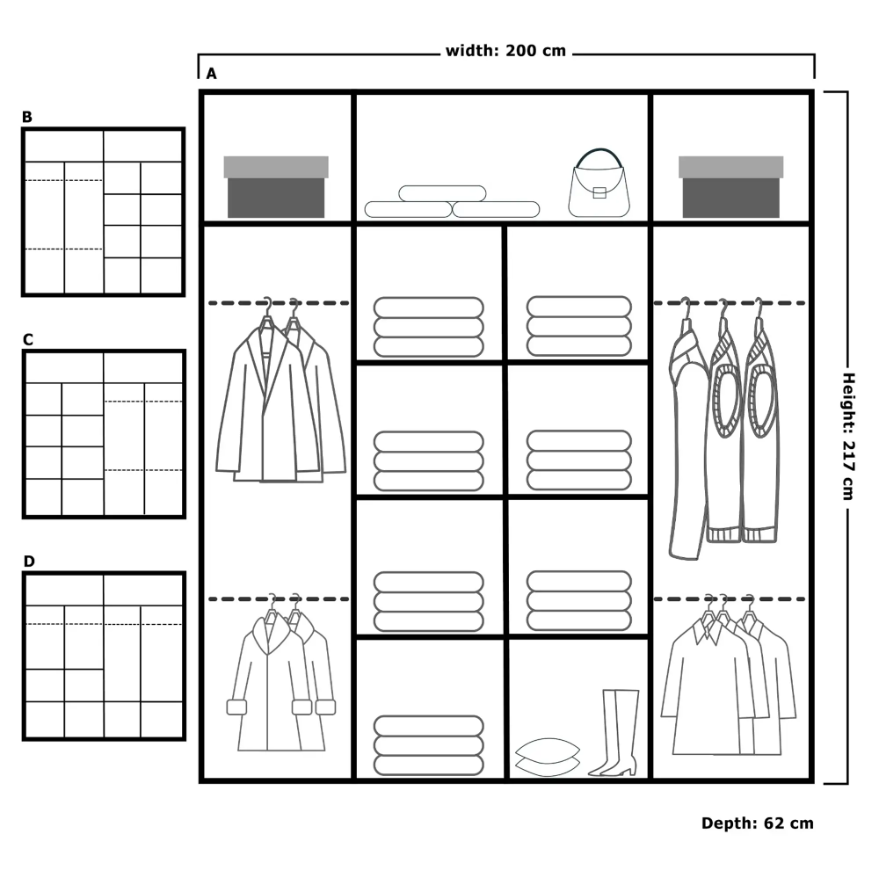 Collin Sliding Wardrobe - Oak