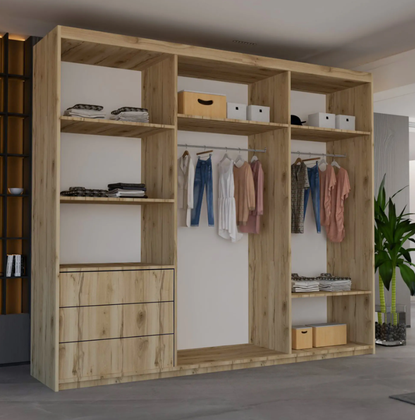Collin Sliding Wardrobe - Oak