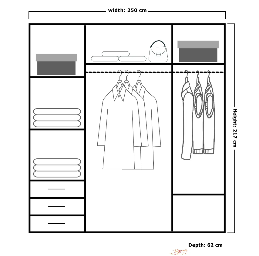 Collin Sliding Wardrobe - Oak