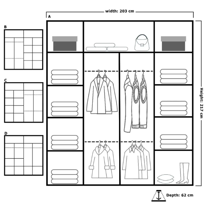 Jamajka Sliding Wardrobe - Oak