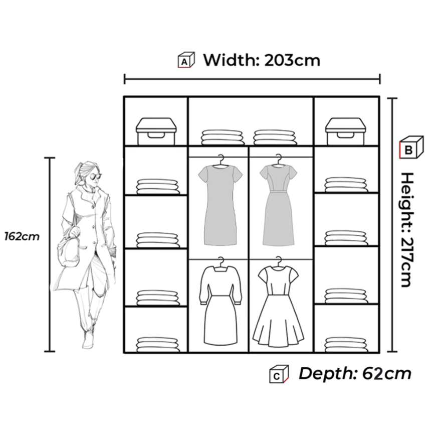 Ringo Wardrobe - White