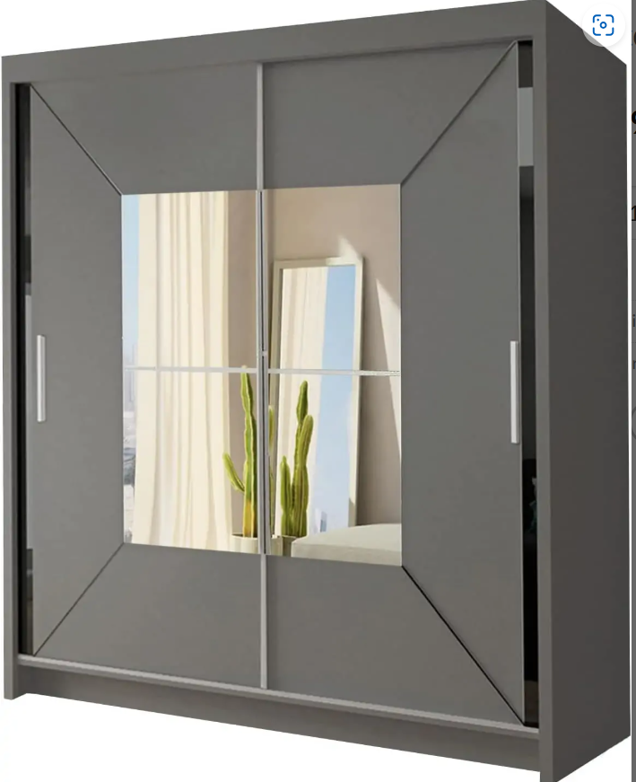 Nicole Sliding Wardrobe - Grey