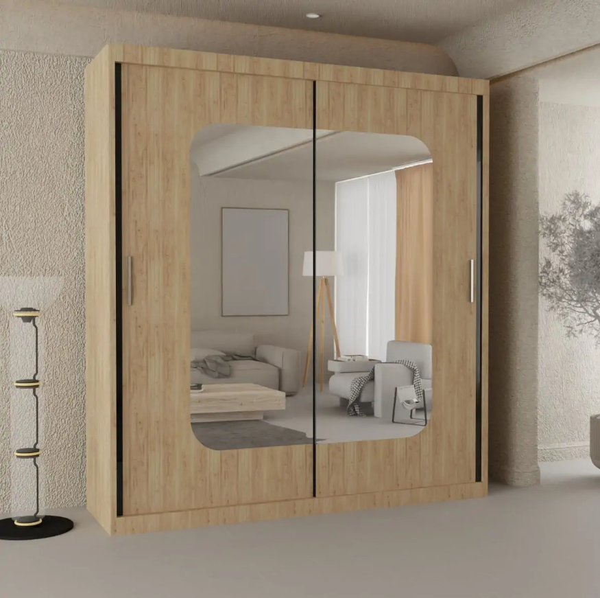 Marika Sliding Wardrobe - Oak