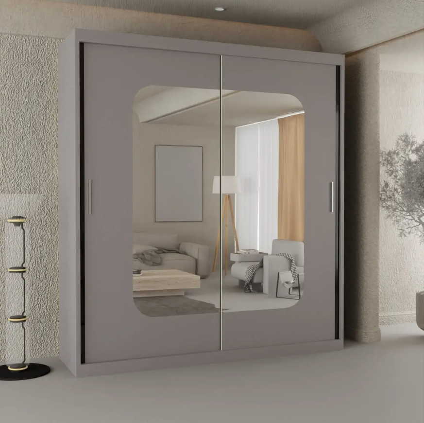 Marika Sliding Wardrobe - Grey