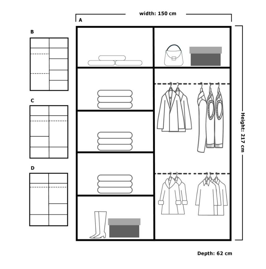 Chelsea Sliding Wardrobe - Walnut