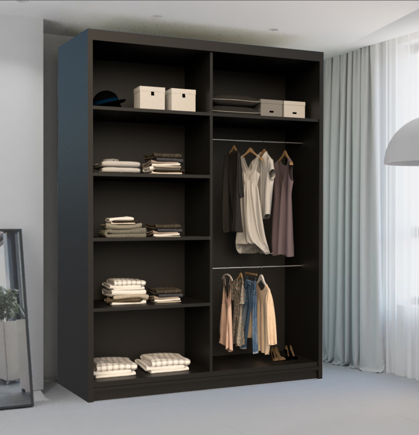 Chelsea Sliding Wardrobe - Black
