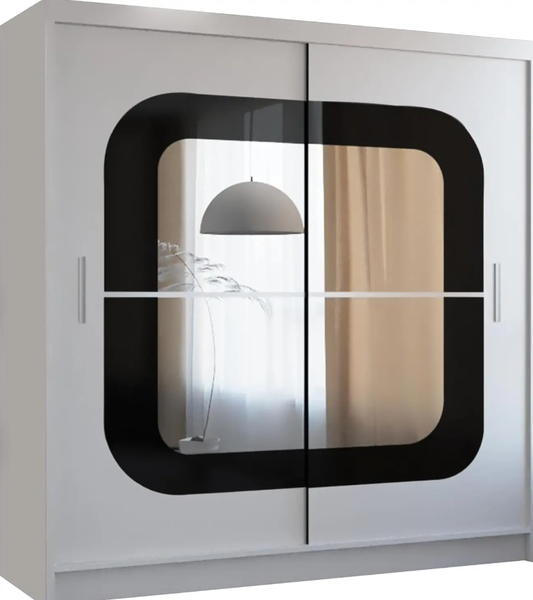 Chelsea Sliding Wardrobe - White & Black