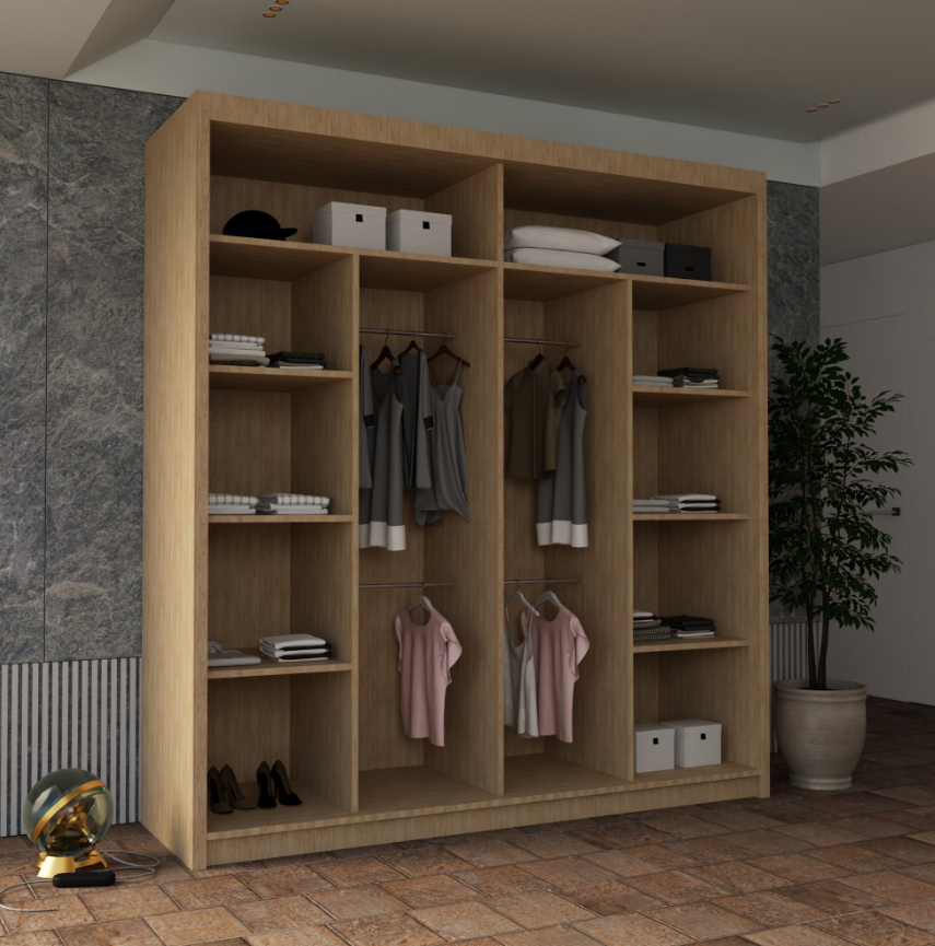 Batumi Sliding Wardrobe - Walnut