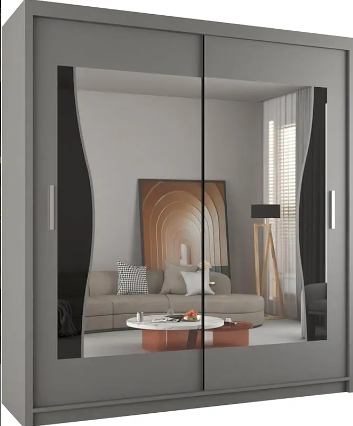 Batumi Sliding Wardrobe - Grey
