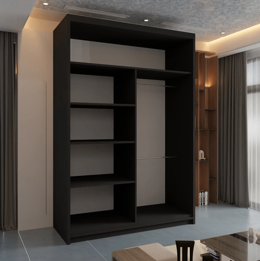 Batumi Sliding Wardrobe - Black