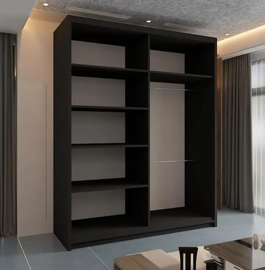 Batumi Sliding Wardrobe - Black