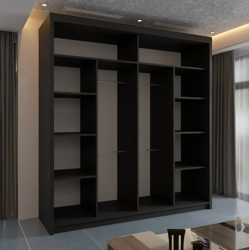 Batumi Sliding Wardrobe - Black