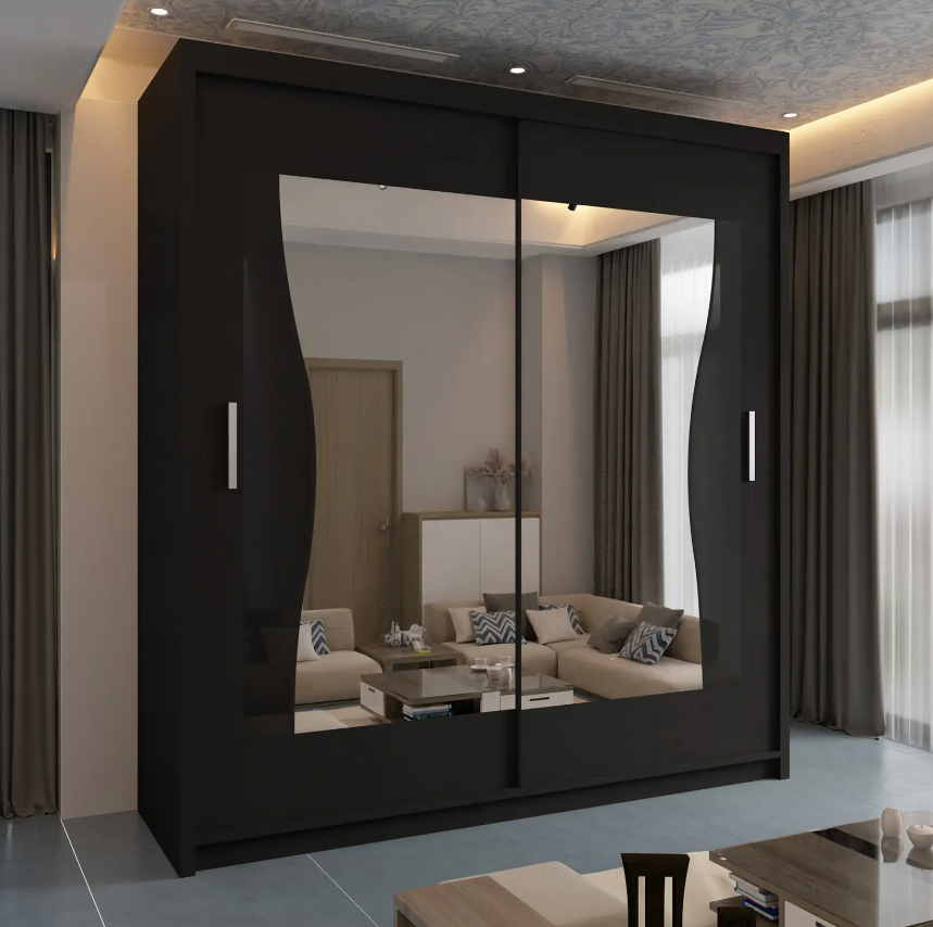 Batumi Sliding Wardrobe - Black