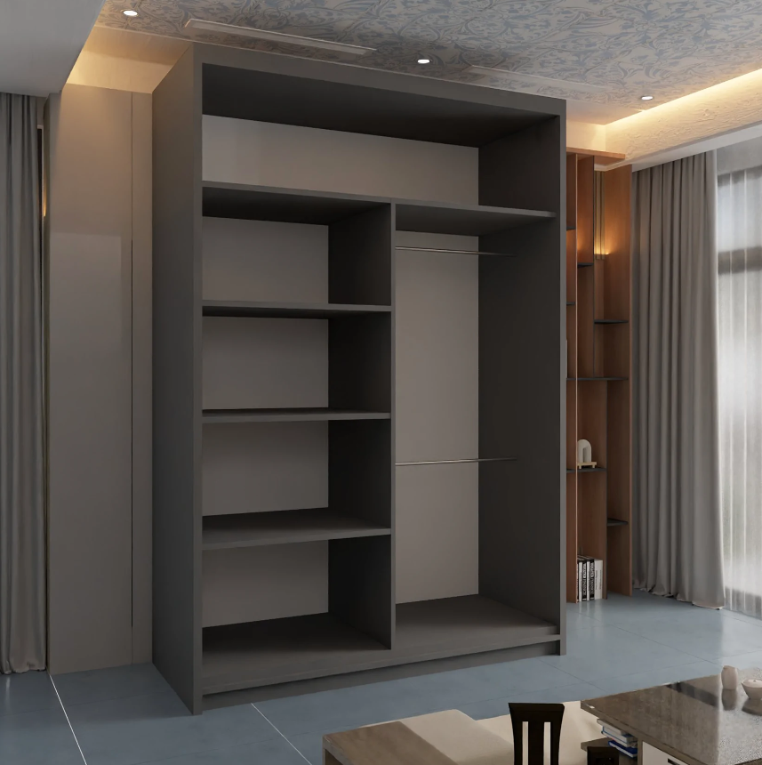 Batumi Sliding Wardrobe - Grey