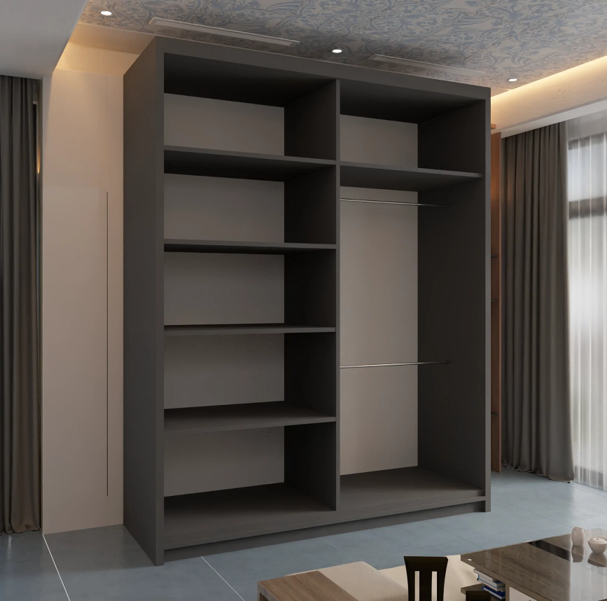 Batumi Sliding Wardrobe - Grey