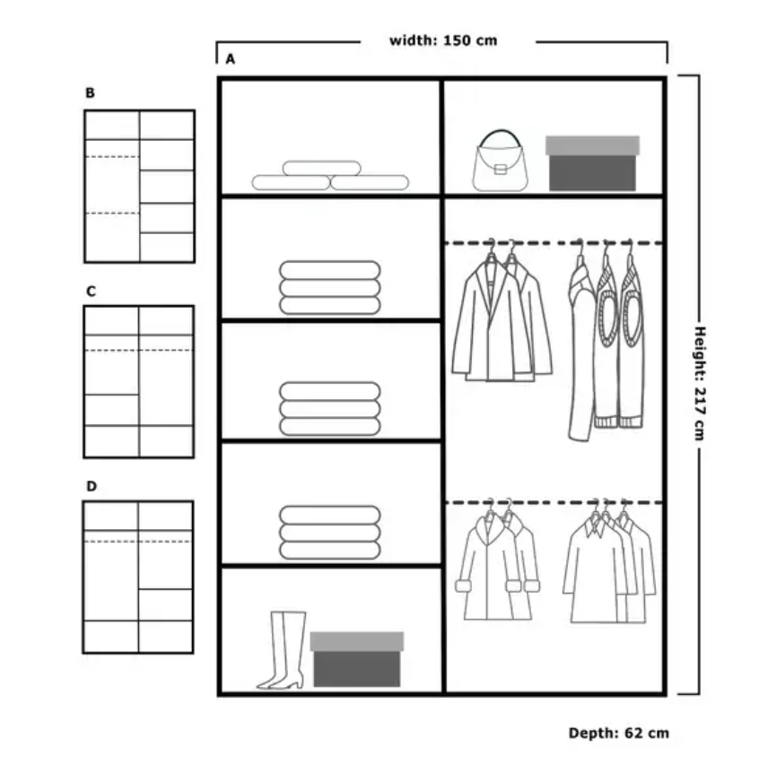 California Sliding Wardrobe - White