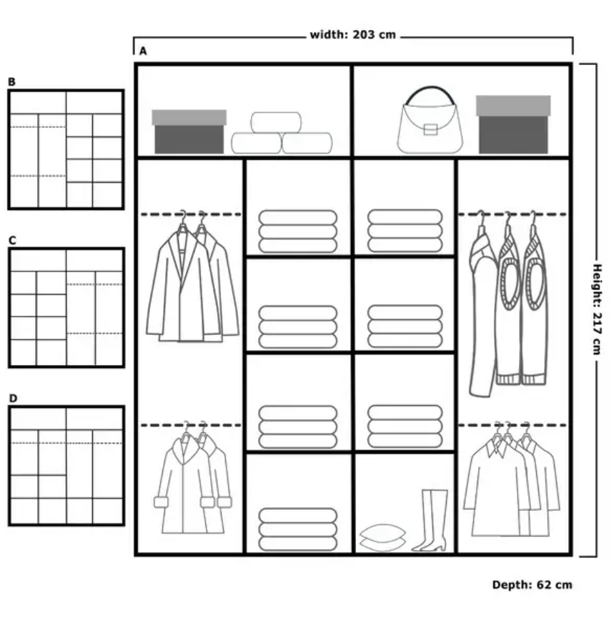 California Sliding Wardrobe - White
