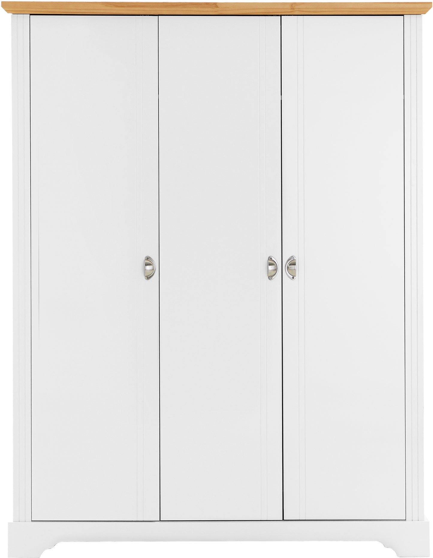 TOLEDO 3 DOOR WARDROBE - WHITE/OAK EFFECT