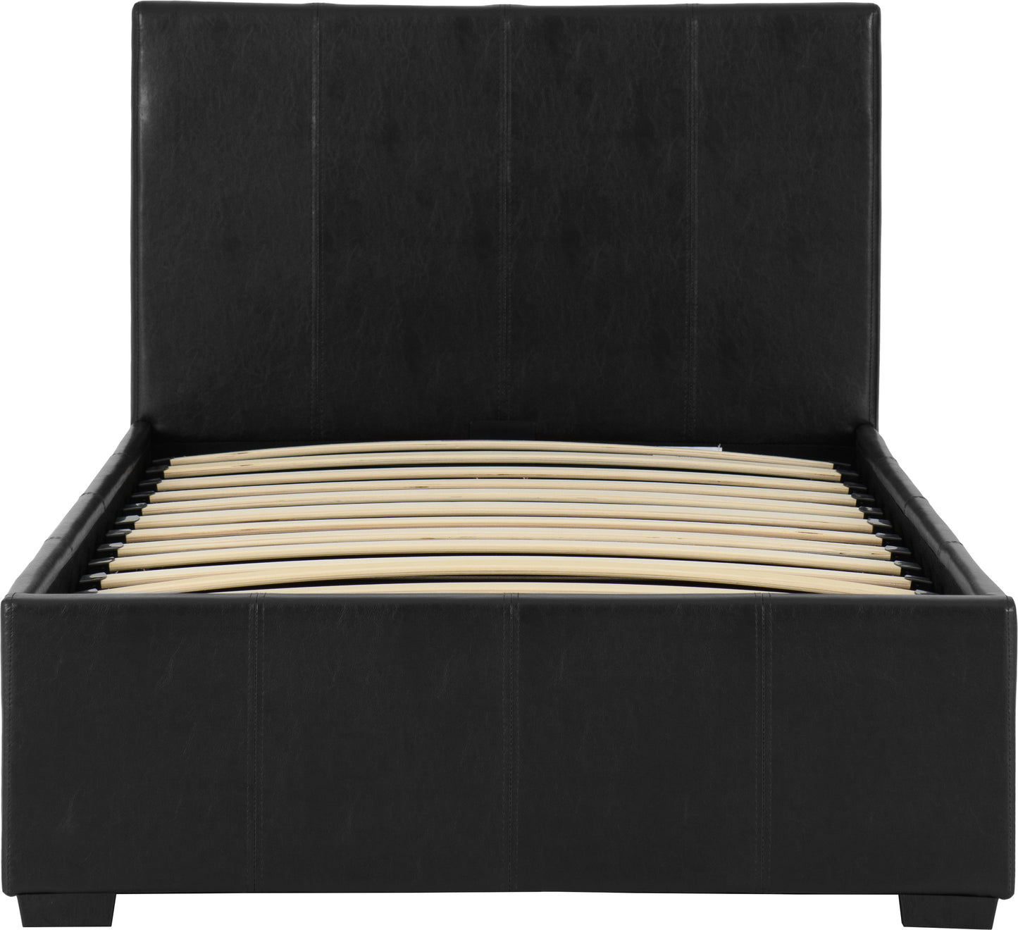 WAVERLEY 3' STORAGE BED - BLACK FAUX LEATHER