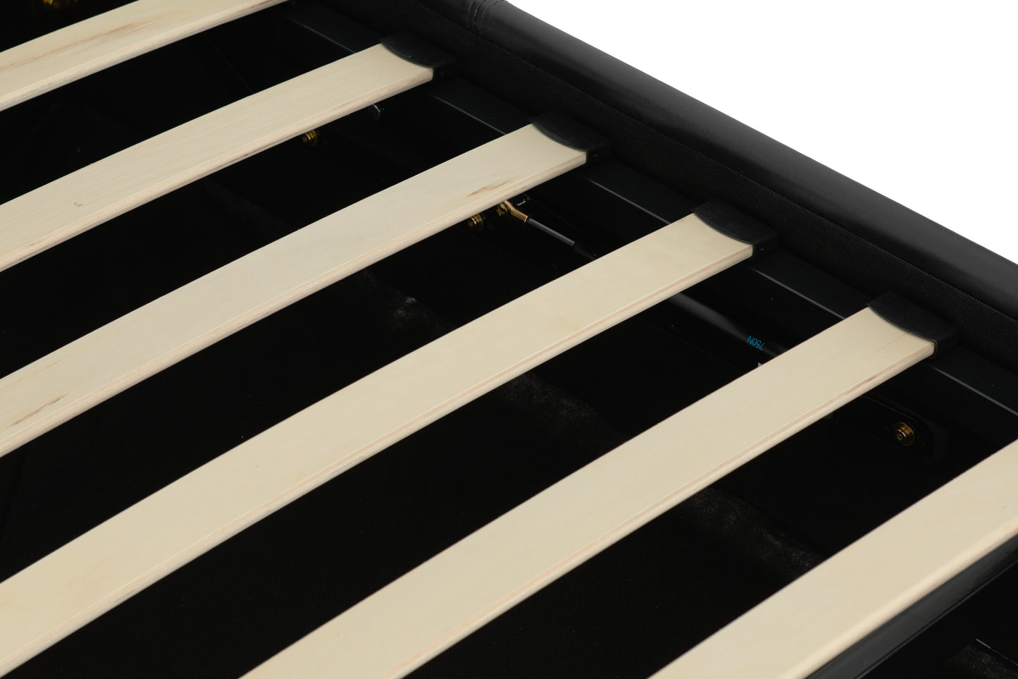 WAVERLEY 3' STORAGE BED - BLACK FAUX LEATHER