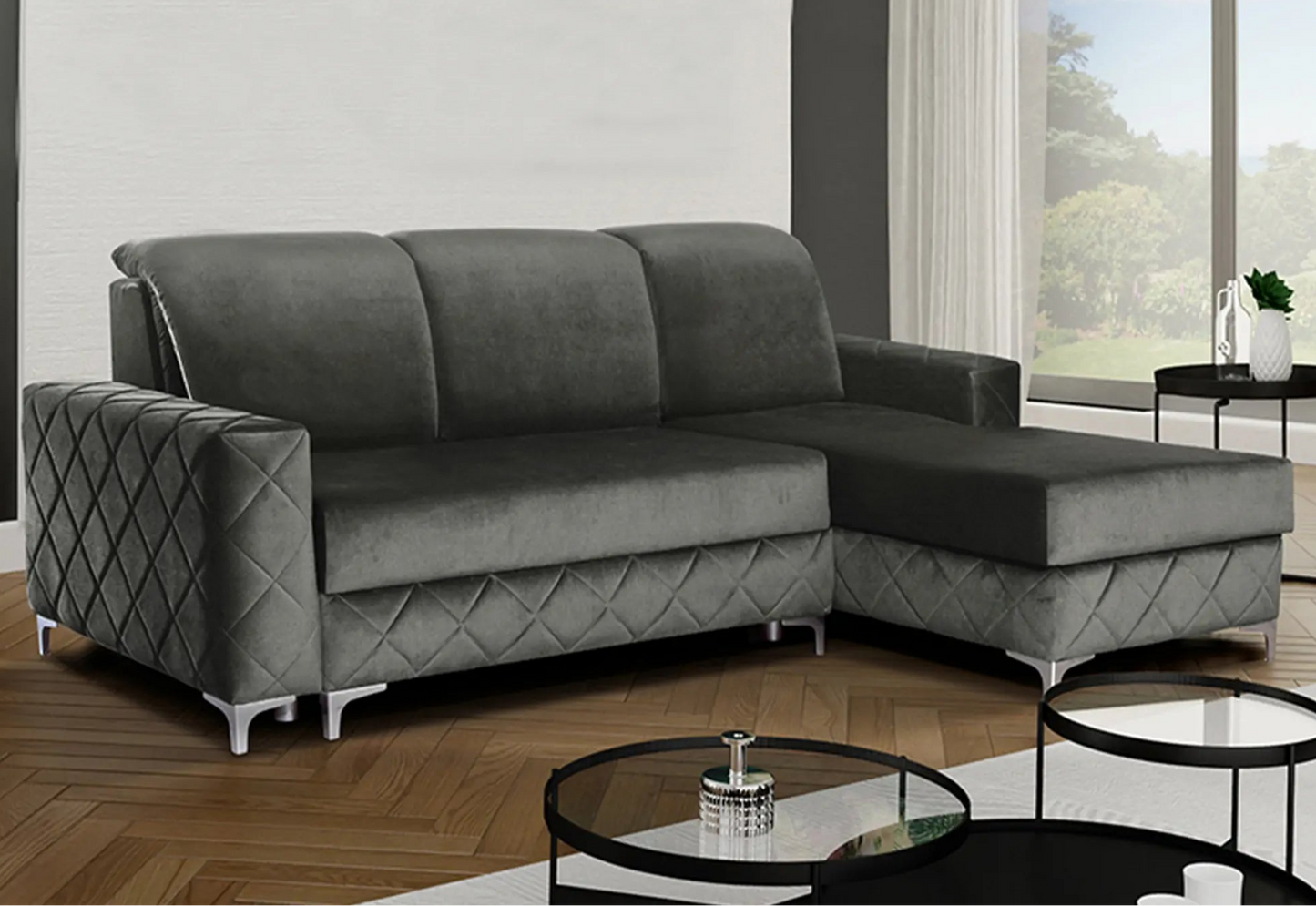 Borys L-Shape Corner Sofa Bed