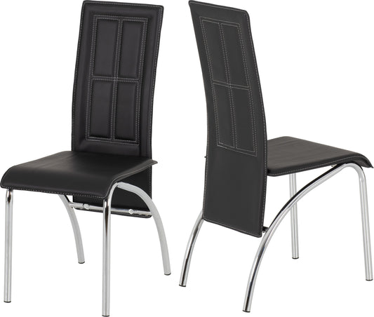 TIVOLI OCCASIONAL CHAIR  - BLACK METAL/GREY FABRIC