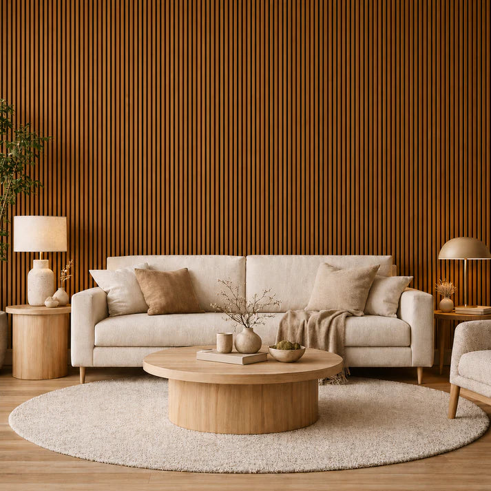 Wall Panel 01P - Teak Oak - Acoustic
