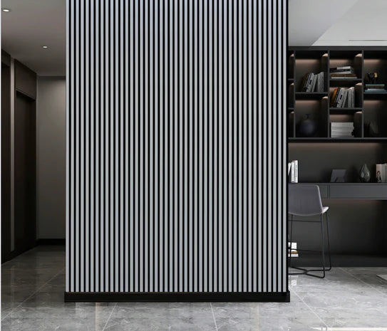 Wall Panel 01 WH / Metallic-Light Grey (Acoustic) - Price for 1 Panel