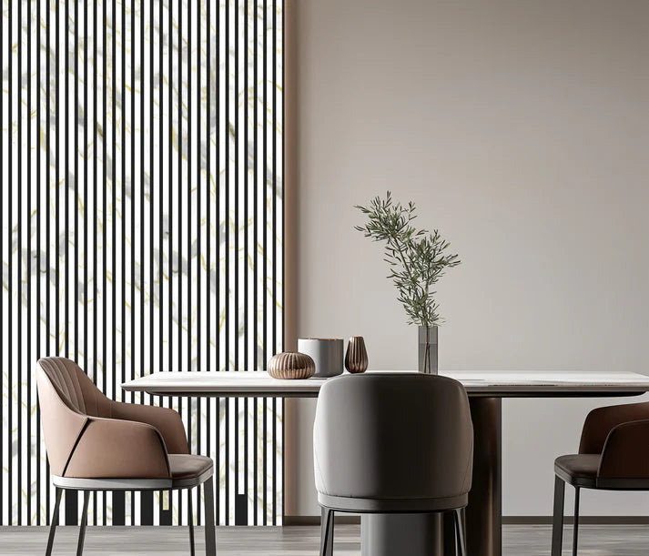 Wall Panel 01WX - Gold and White Marble - Acoustic