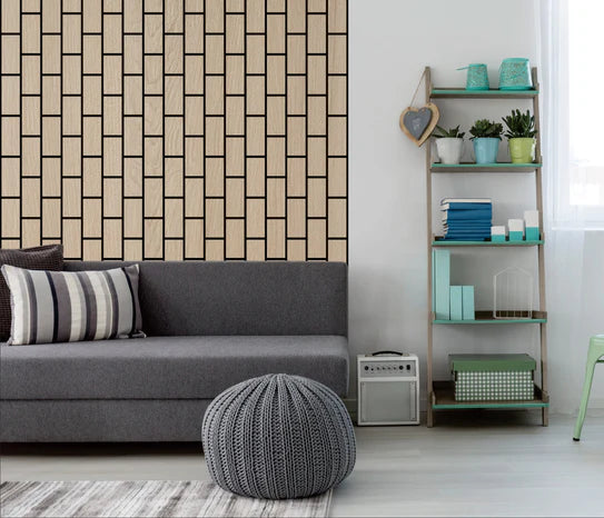 Wall Panel 06 A (Vertical wall panel) / Oak - Price for 1 Panel