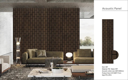 Wall Panel 06 T (Vertical wall panel) / Walnut - Price for 1 Panel