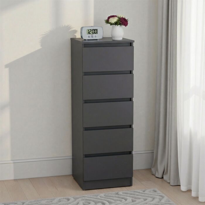 Malvern 5 Drawer Narrow Chest