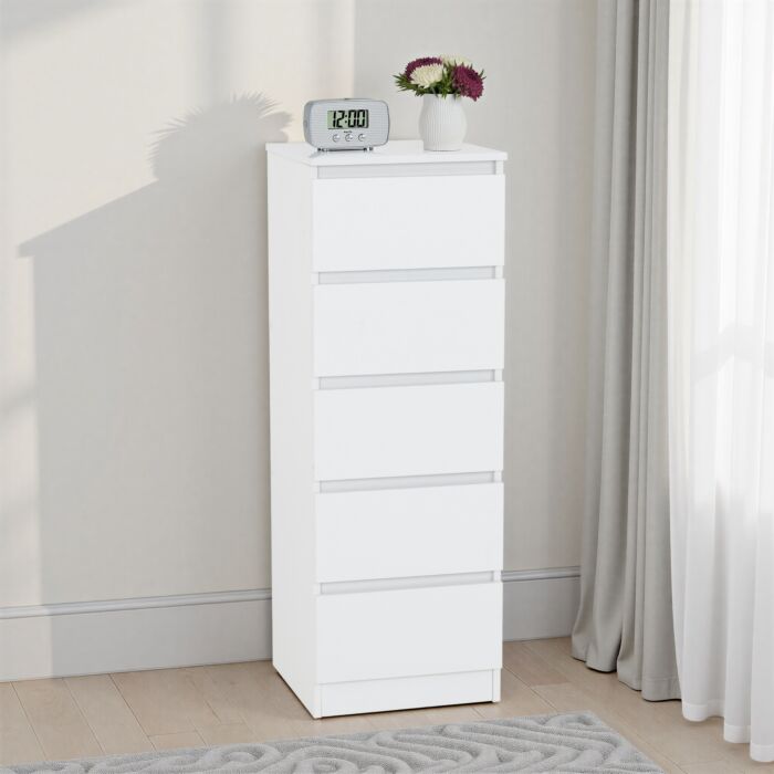 Malvern 5 Drawer Narrow Chest