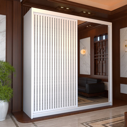 Royal White Sliding Wardrobe