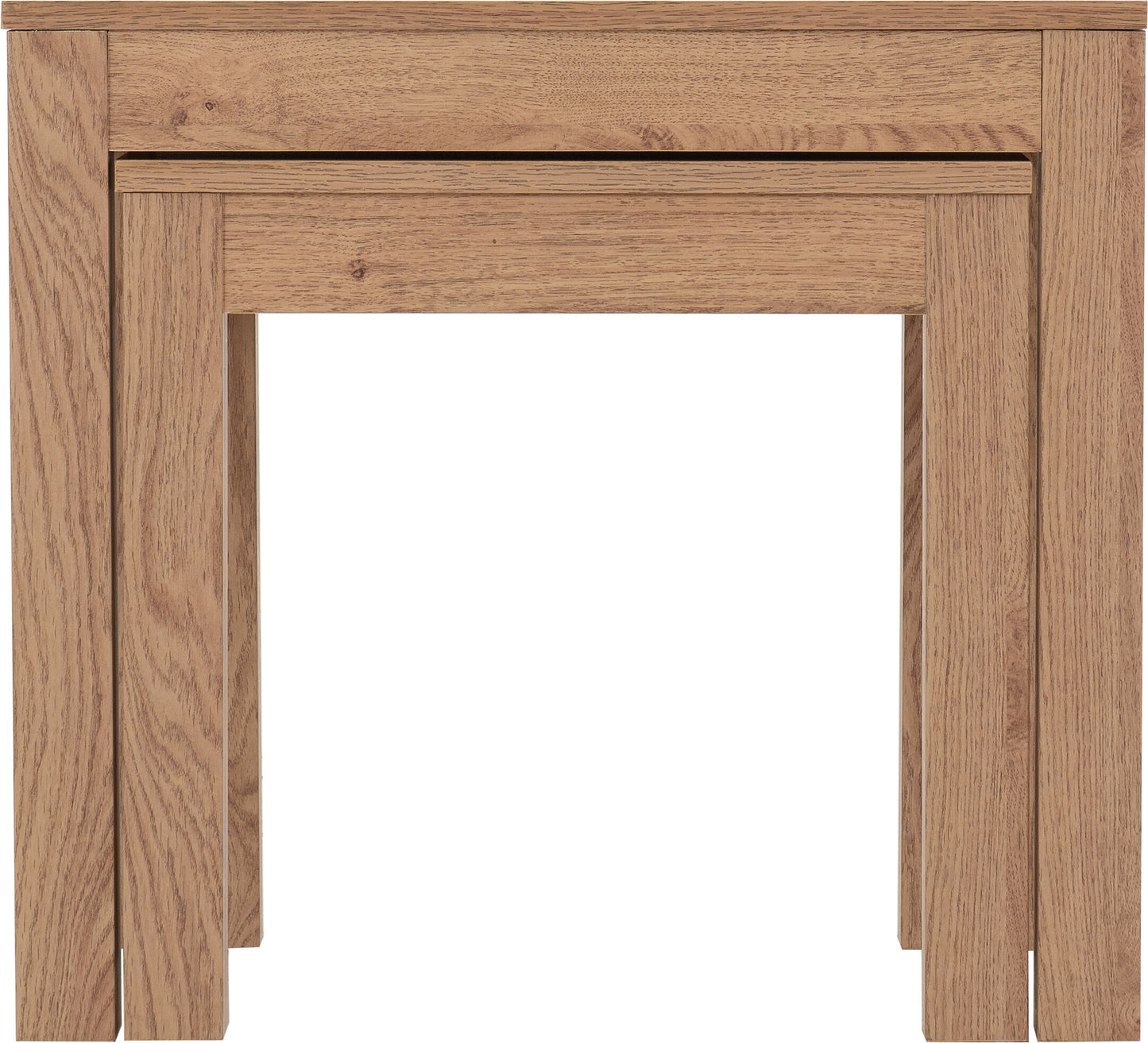 LEON NEST OF 2 TABLES MEDIUM OAK EFFECT