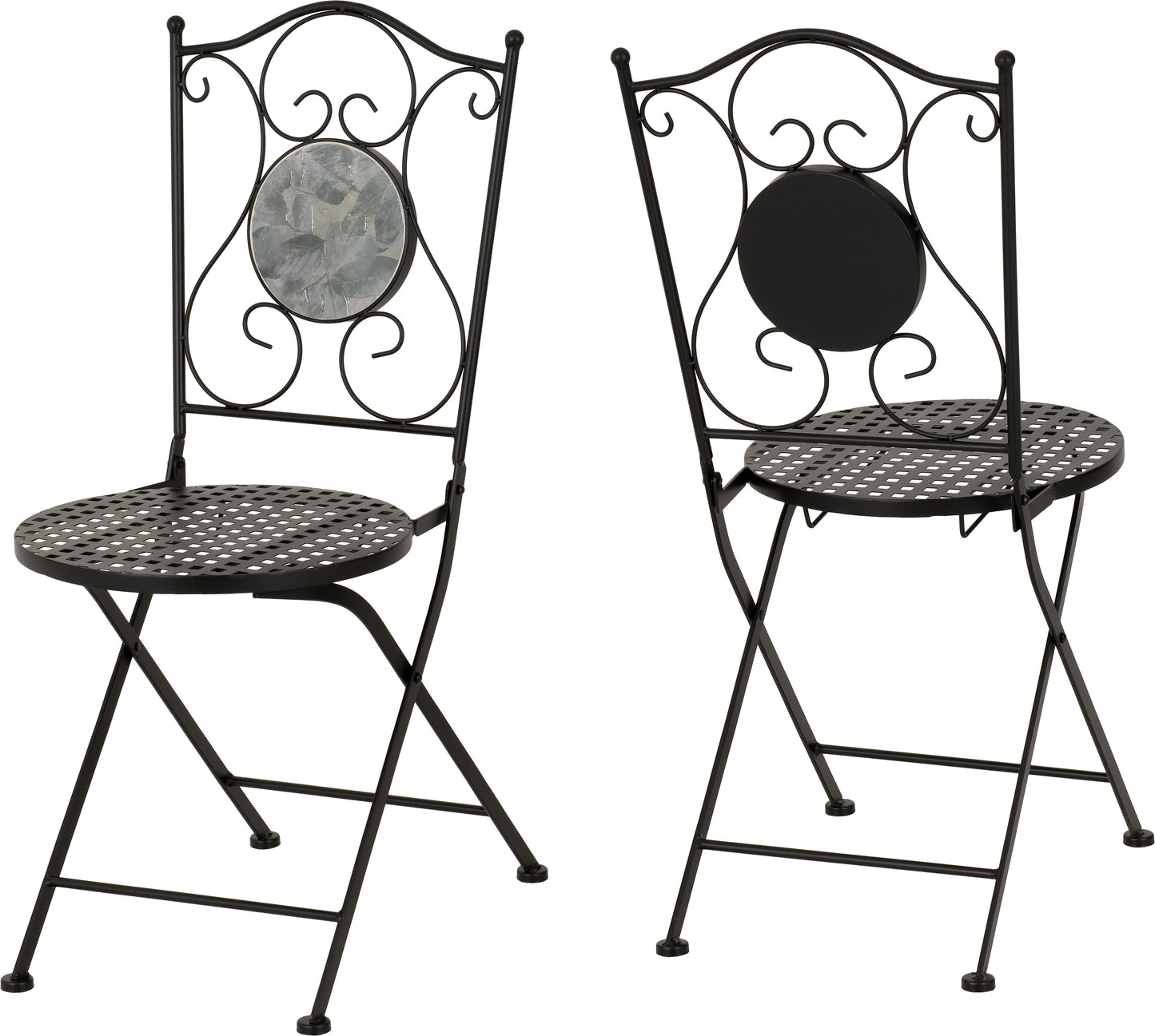 2-Seater Black Garden Set